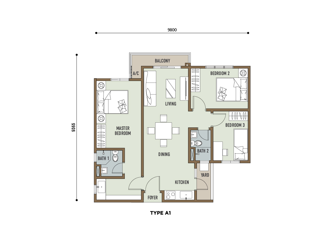 Floor Plan Type A1